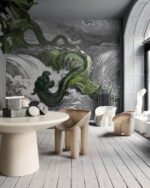 Carta Da Parati Dragon - Inkiostro Bianco