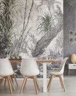 Carta Da Parati Foresta - Inkiostro Bianco