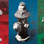 Carta Da Parati Hydrant - Inkiostro Bianco - immagine 3