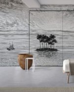 Carta Da Parati Iceland - Inkiostro Bianco