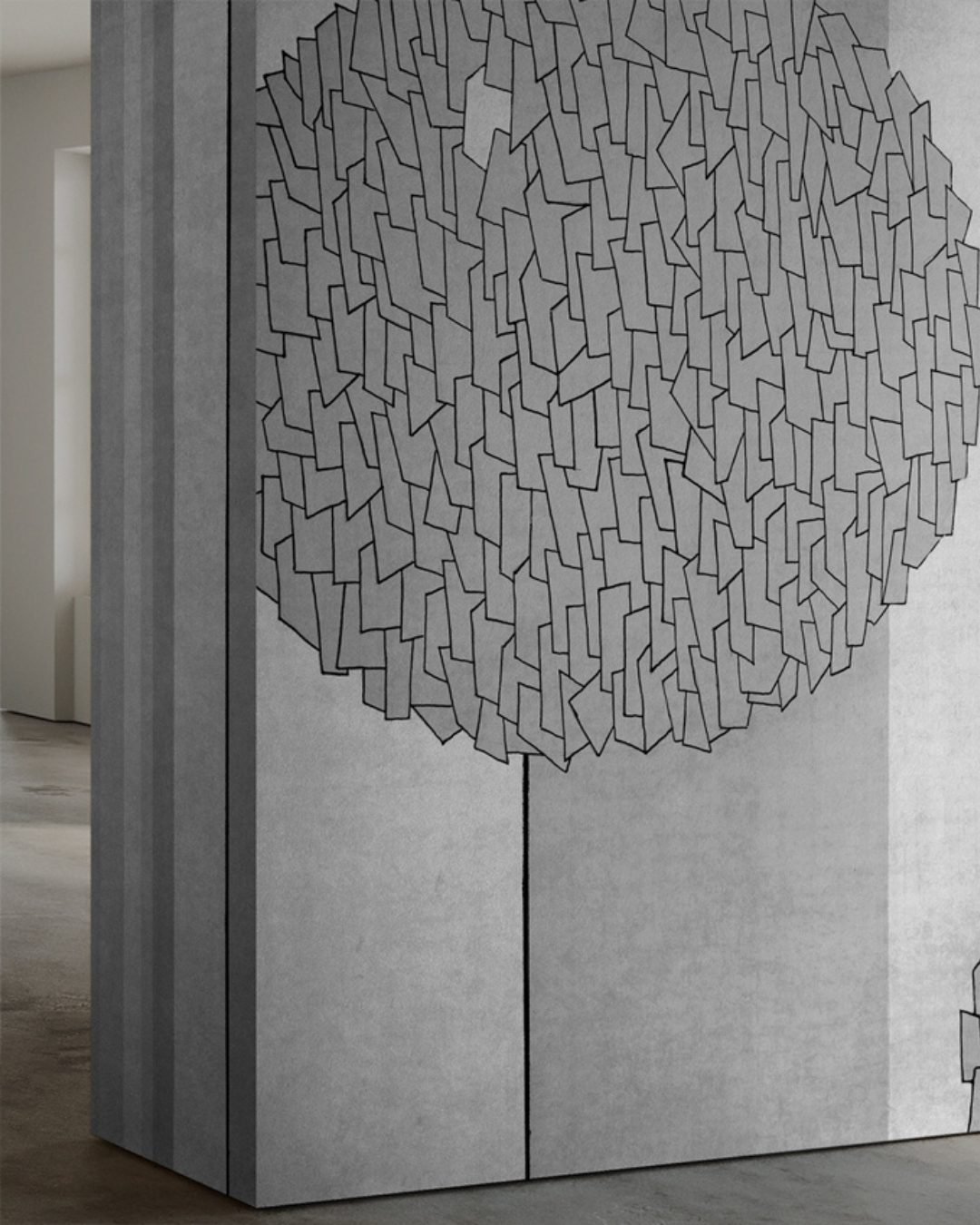 SH 03 Carta Da Parati Shadows SH 03 - Affreschi&Affreschi - immagine 1