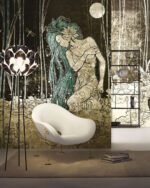 Carta Da Parati Bluemoon - Inkiostro Bianco