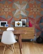 Carta Da Parati Caleido Rosa - Inkiostro Bianco