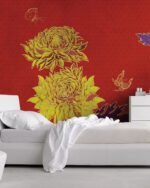 Carta Da Parati Flamboyant - Inkiostro Bianco