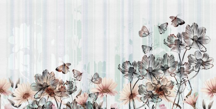 Flowerlines Wallpaper - Inkiostro Bianco - Image 2