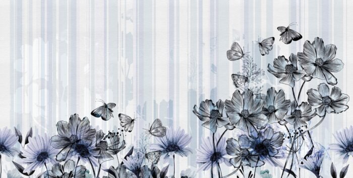 Flowerlines Wallpaper - Inkiostro Bianco - Image 4