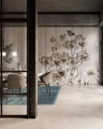 Flowerlines Wallpaper - Inkiostro Bianco
