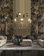 Carta Da Parati Ginko - Inkiostro Bianco