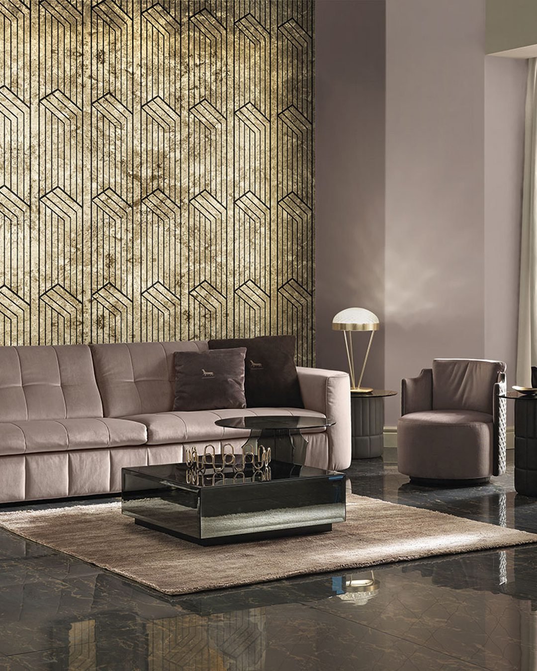 GOLDFINGER_INKFBZM1801_AMB Carta Da Parati Goldfinger - Inkiostro Bianco - immagine 1