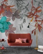 Carta Da Parati Grand Bouquet - Inkiostro Bianco