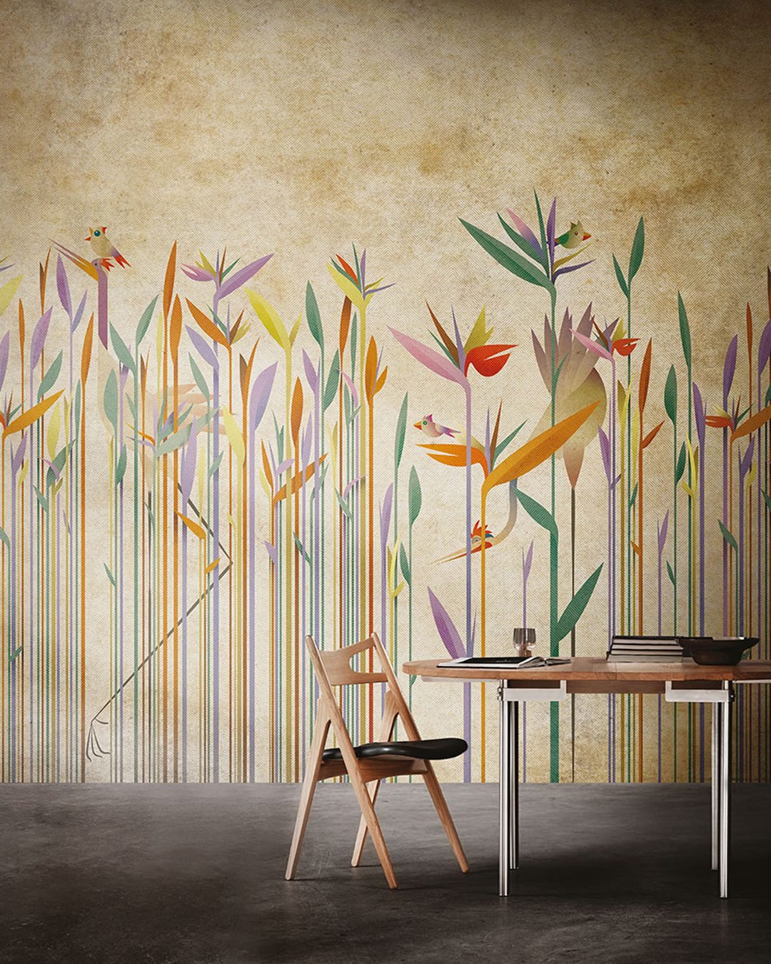 HABITAT_INKDHNG1901_AMB Carta Da Parati Habitat - Inkiostro Bianco - Image 1