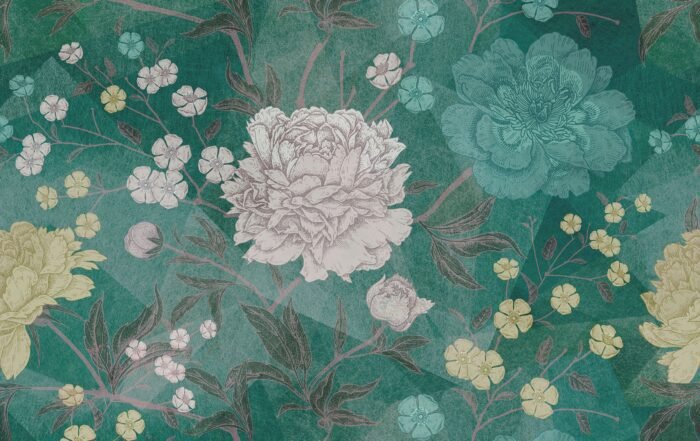 Carta Da Parati  Herbarium - Inkiostro Bianco - immagine 3