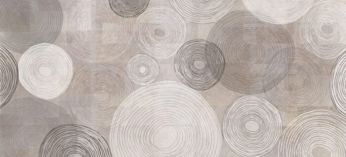 Carta Da Parati Soft Circles - Inkiostro Bianco - Image 3
