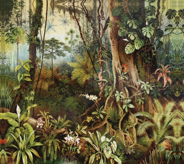 Carta Da Parati Amazzonia - Inkiostro Bianco - immagine 3