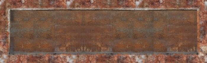 Carta Da Parati Rusty Grate - Inkiostro Bianco - immagine 3