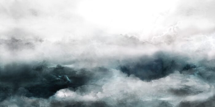 Carta Da Parati Tempesta - Inkiostro Bianco - immagine 2