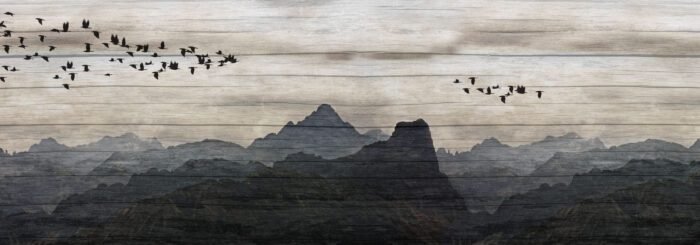 Carta Da Parati Peaks - Inkiostro Bianco - immagine 4