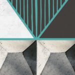 Carta Da Parati Cement Diamonds - Inkiostro Bianco - immagine 4