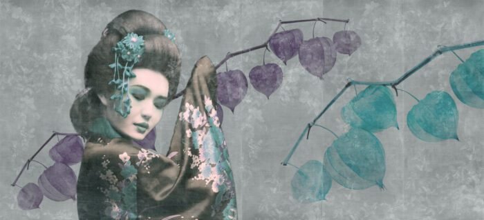 Carta Da Parati Maiko - Inkiostro Bianco - immagine 4