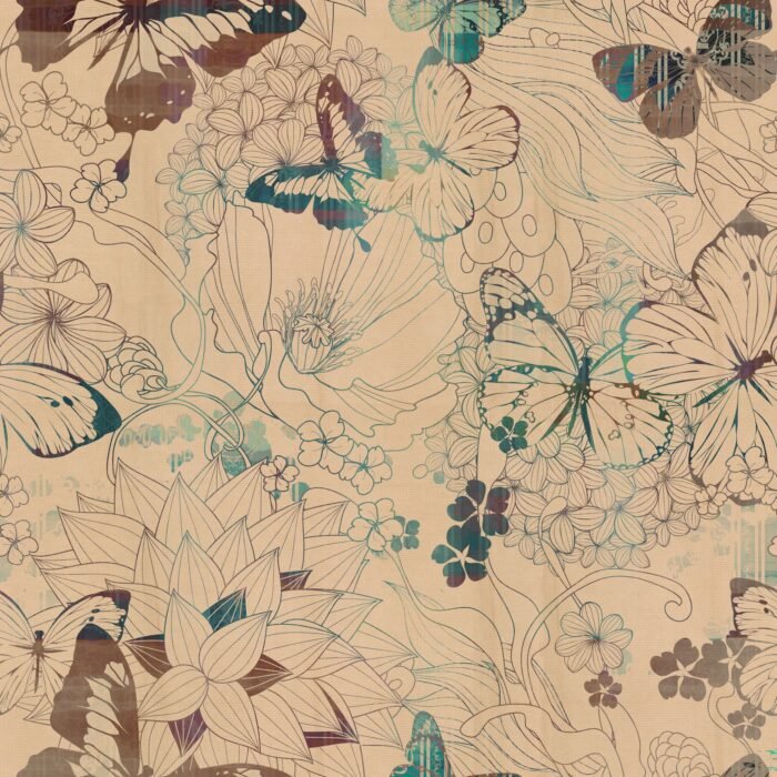 Carta Da Parati Backyard - Inkiostro Bianco - immagine 2