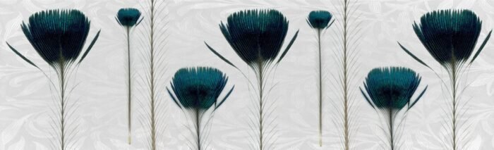 Carta Da Parati Pluma de pavo - Inkiostro Bianco - immagine 3