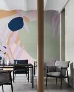 Carta Da Parati Messy Jungle - Inkiostro Bianco