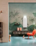 Carta Da Parati Ninfea - Inkiostro Bianco