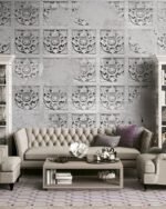 Carta Da Parati Pantheon - Inkiostro Bianco