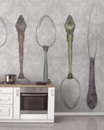 Carta Da Parati Silverware - Inkiostro Bianco