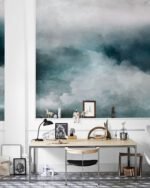 Carta Da Parati Tempesta - Inkiostro Bianco