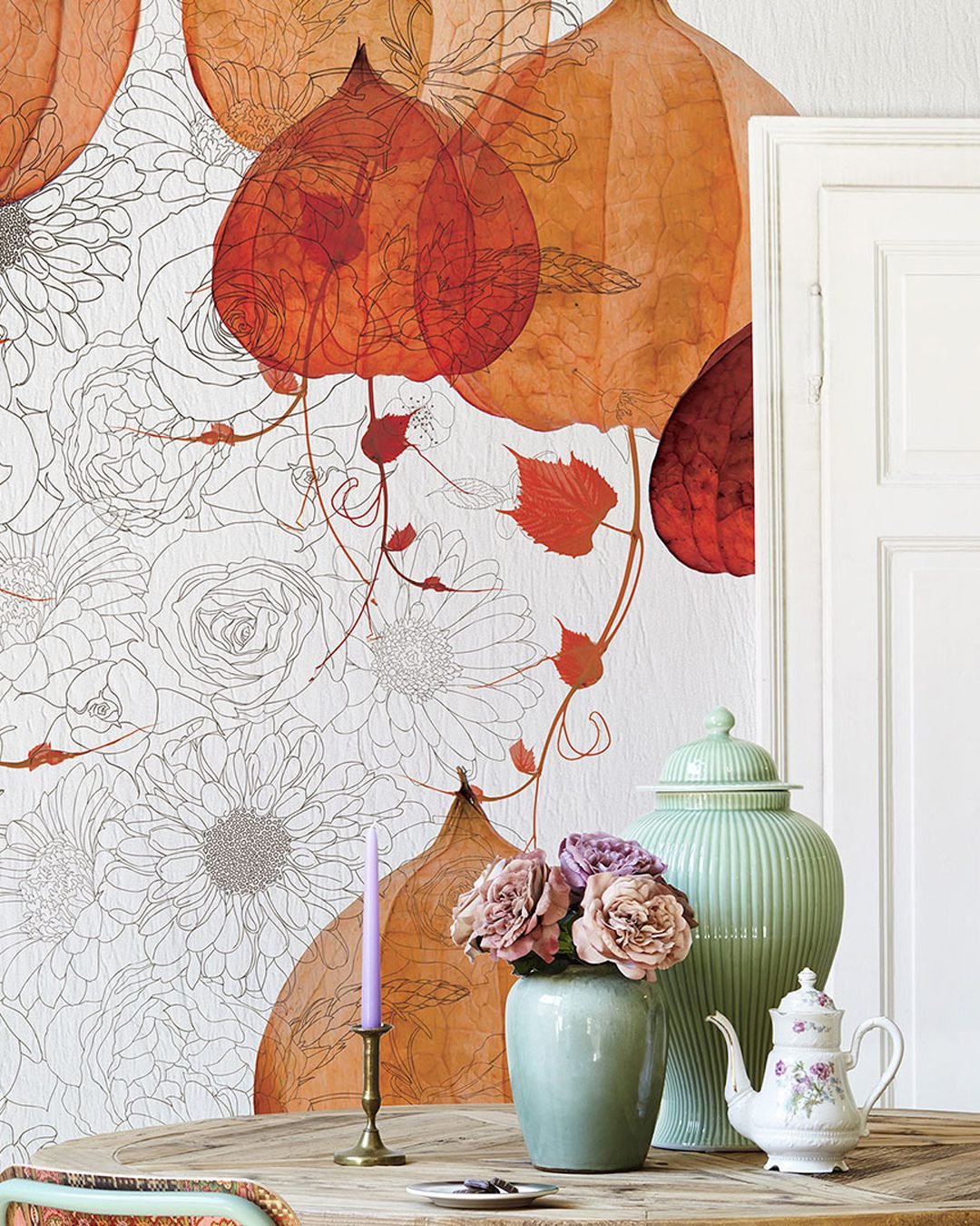 VOULOIR_INKKRUR18_AMB Carta Da Parati Vouloir - Inkiostro Bianco - immagine 1