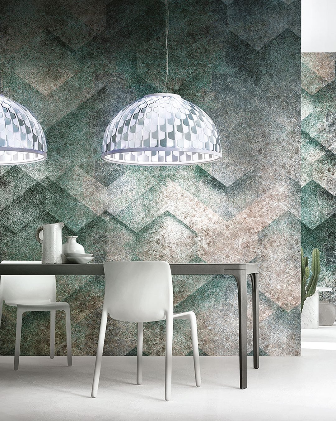 YUYU_INKYUYU1901_AMB Carta Da Parati Yuyu - Inkiostro Bianco - Image 1