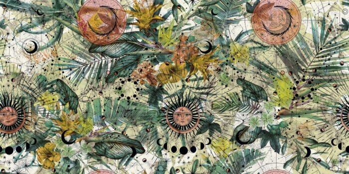 Carta Da Parati Zodiac - Inkiostro Bianco - immagine 3