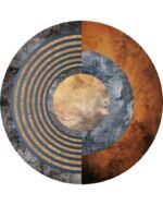 Tappeto Clock 200x200cm IRODAK2202 - Inkiostro Bianco