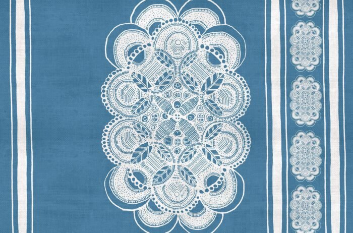 Carta Da Parati Doily - Inkiostro Bianco - Image 2