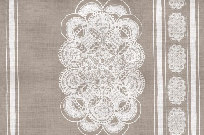 Carta Da Parati Doily - Inkiostro Bianco - Image 3