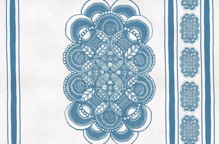 Carta Da Parati Doily - Inkiostro Bianco - Image 4