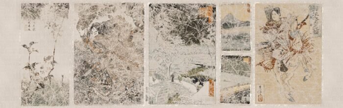 Carta Da Parati Kabuki - Inkiostro Bianco - immagine 3