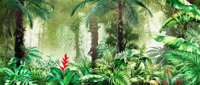 Carta Da Parati Mowgli - Inkiostro Bianco - immagine 3