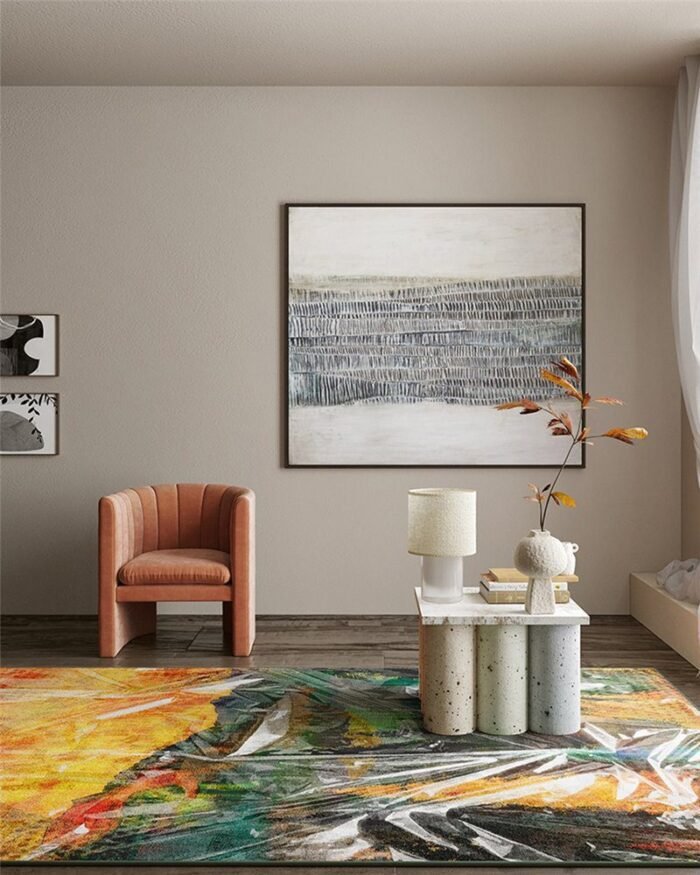 Tappeto Plastic-Forest 200x200cm WROSOI21 - Inkiostro Bianco - immagine 2