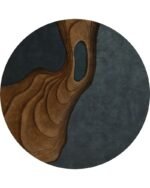 Woodwaves Rug 200x200cm IRWSMU2201 - Inkiostro Bianco